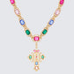 Aislyn Gold Multi Gem Necklace