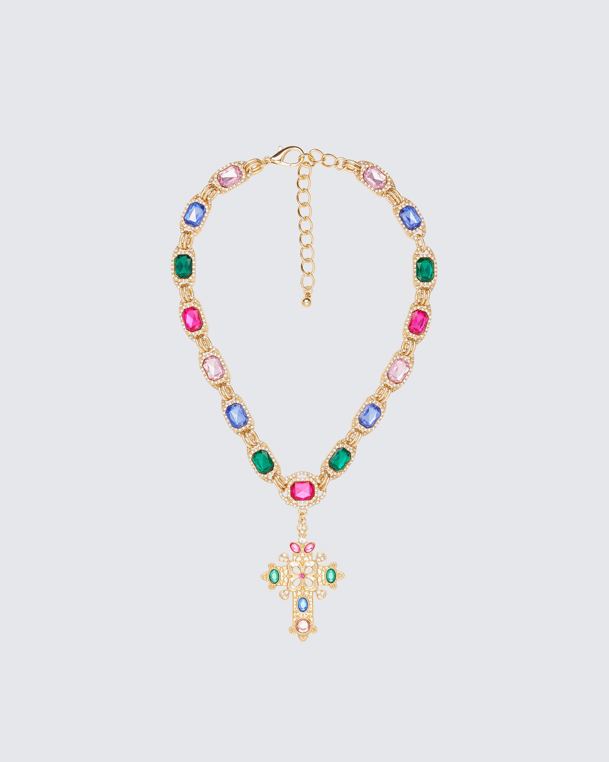 Aislyn Gold Multi Gem Necklace product front