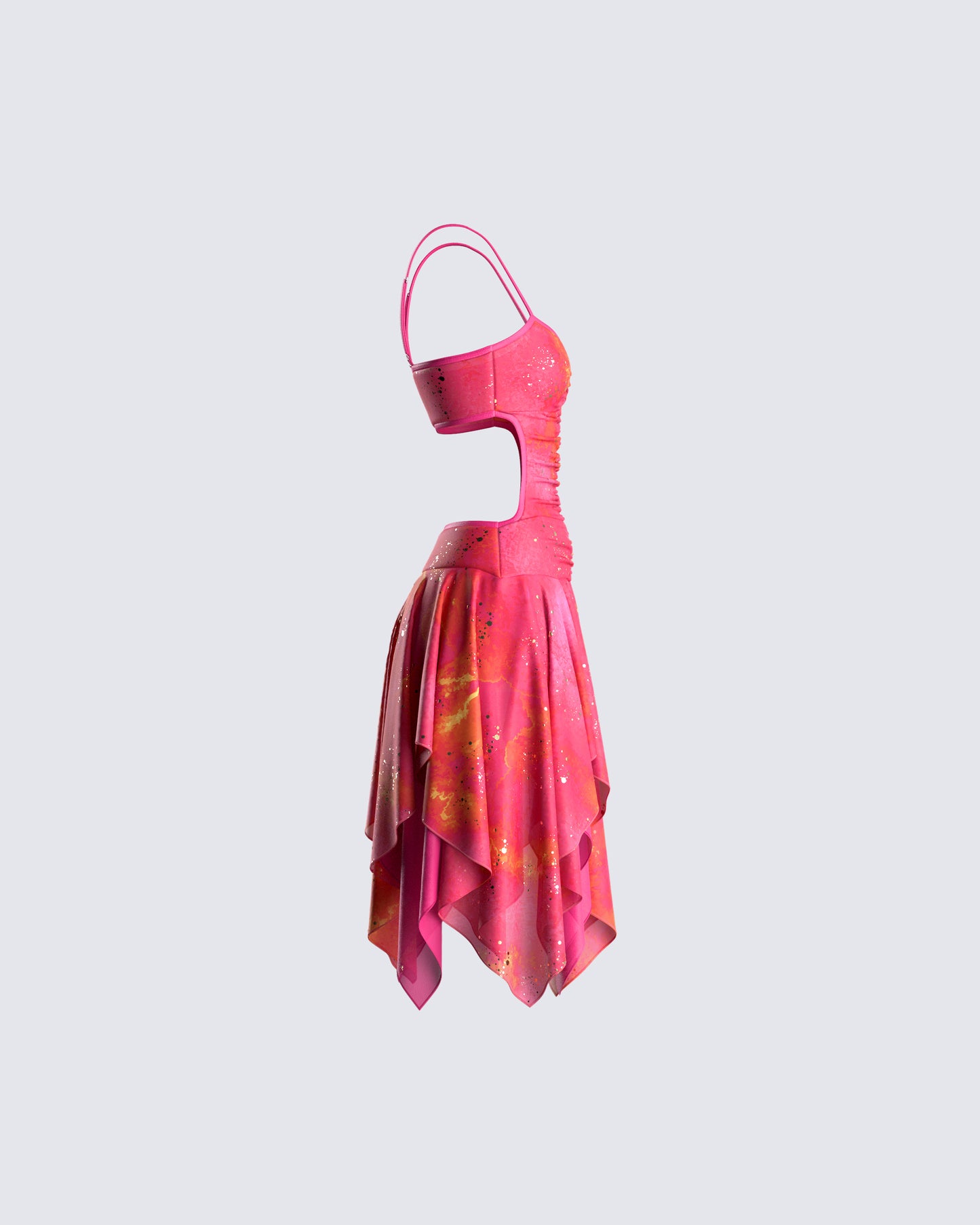 Alejandra Pink Handkerchief Dress