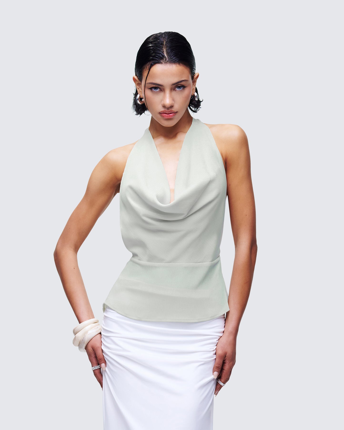 Alexis Green Cowl Neck Top