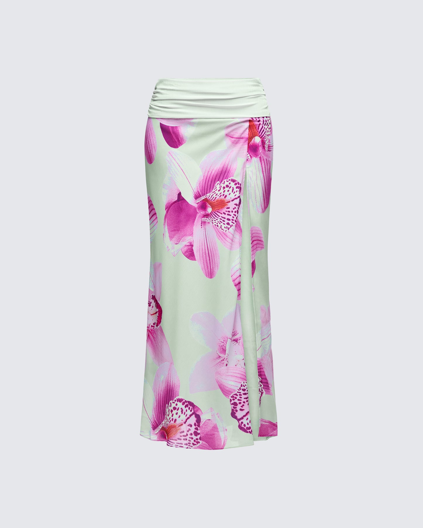 Alexis Printed Green Maxi Skirt