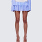 Alize Purple Mesh Lace Waist Mini Skirt model front