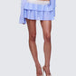 Alize Purple Mesh Lace Waist Mini Skirt
