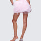 Amal Pink Feathered Mini Skirt