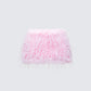 Amal Pink Feathered Mini Skirt product front