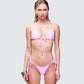 Amal Pink Sequin Bikini Top
