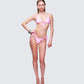Amal Pink Sequin Bikini Top