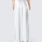 Amalie White Satin Maxi Skirt