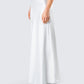 Amalie White Satin Maxi Skirt