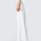 Amalie White Satin Maxi Skirt