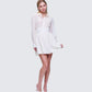 Amara Ivory Mini Shirt Dress