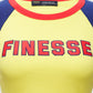 Amber Yellow Jersey Graphic Top