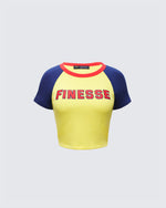 Women's yellow cotton top – FINESSE