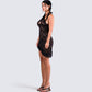 Ambra Black Lace Halter Dress