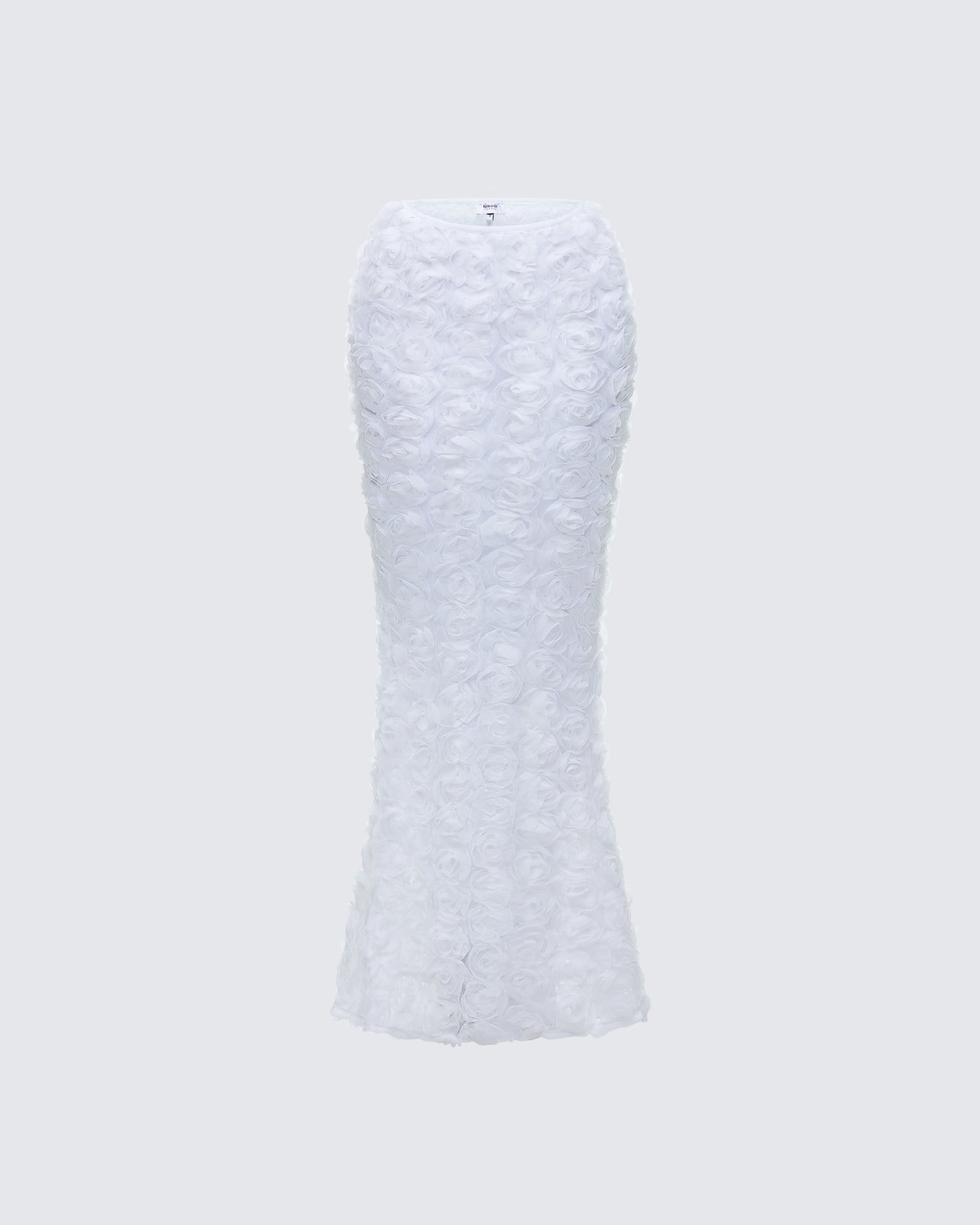 Ambrose White 3D Flower Maxi Skirt product front