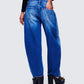 Amets Blue Denim  Barrel Leg Jean