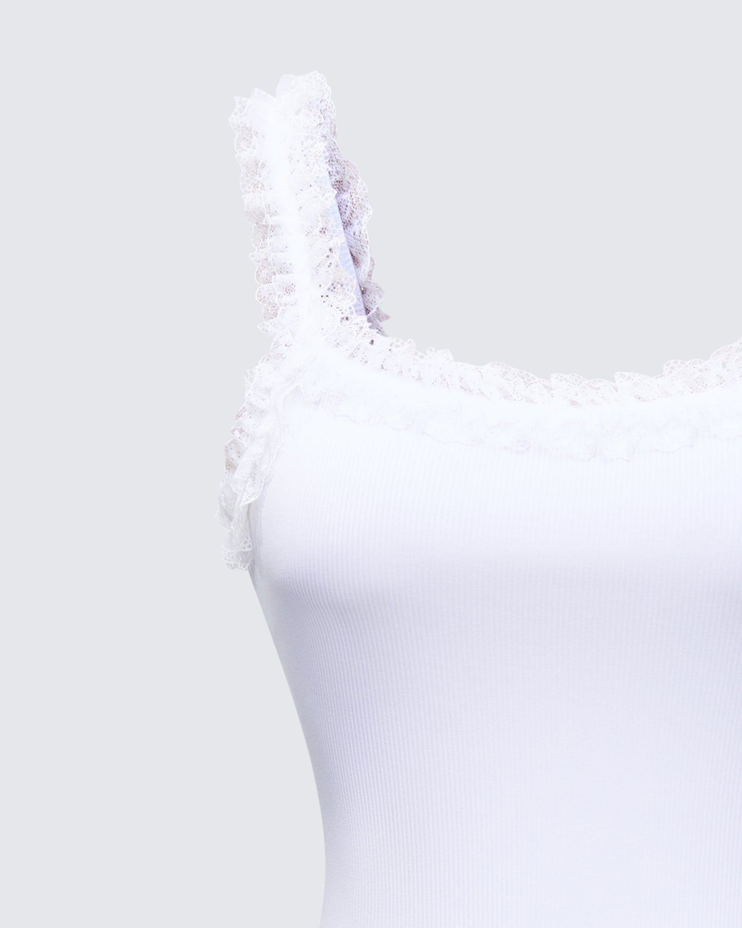 Amira Cream Ribbed Ruffle Mini Dress
