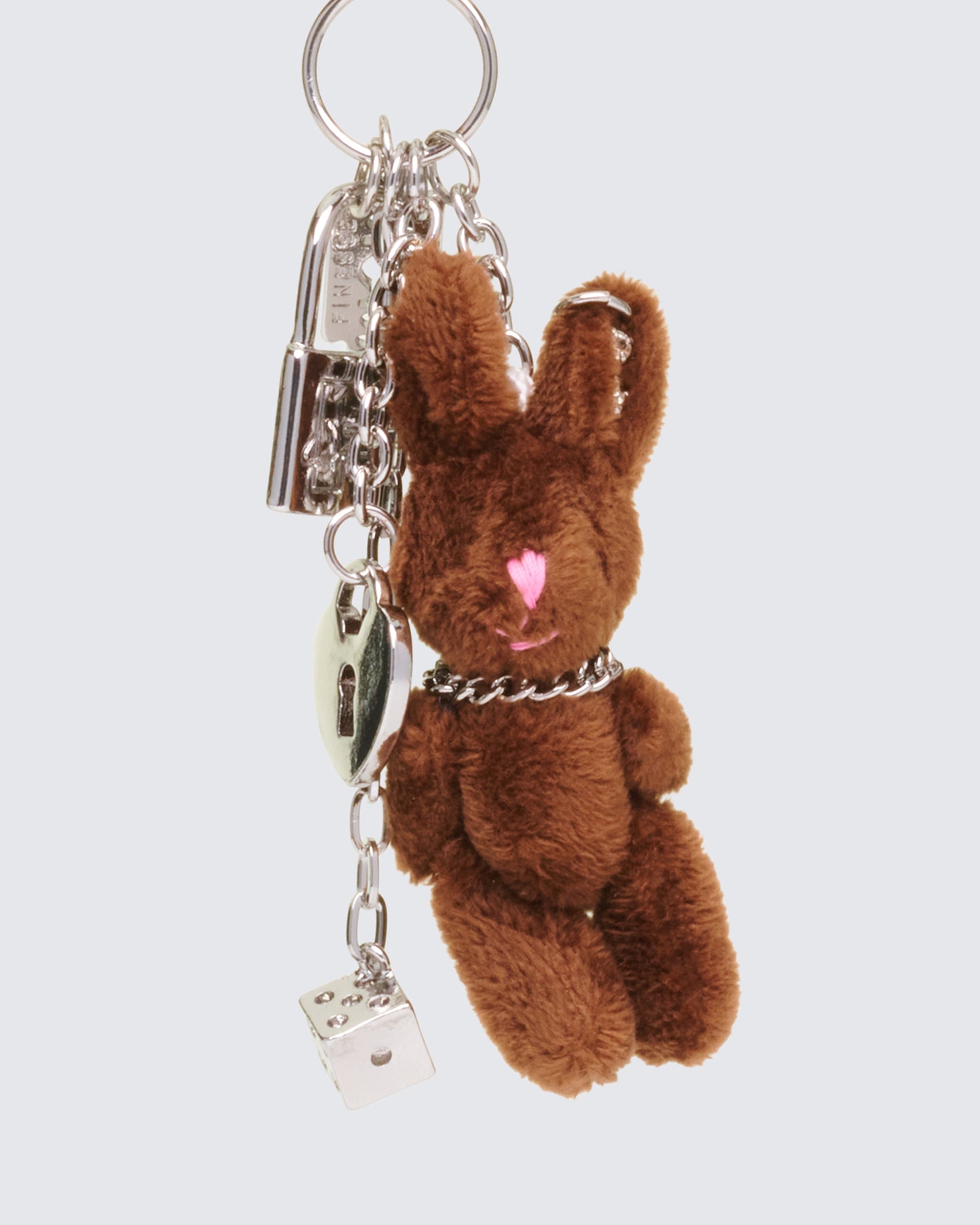 Amy Silver Rabbit Chain Bag Charm