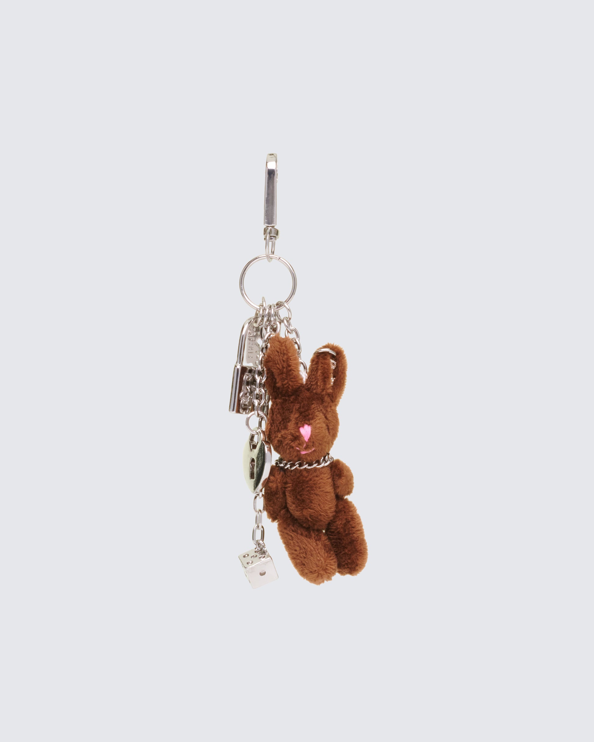 Amy Silver Rabbit Chain Bag Charm product front