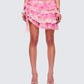 Ana Multi Floral Lace Ruffle Micro Mini Skirt