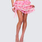 Ana Multi Floral Lace Ruffle Micro Mini Skirt