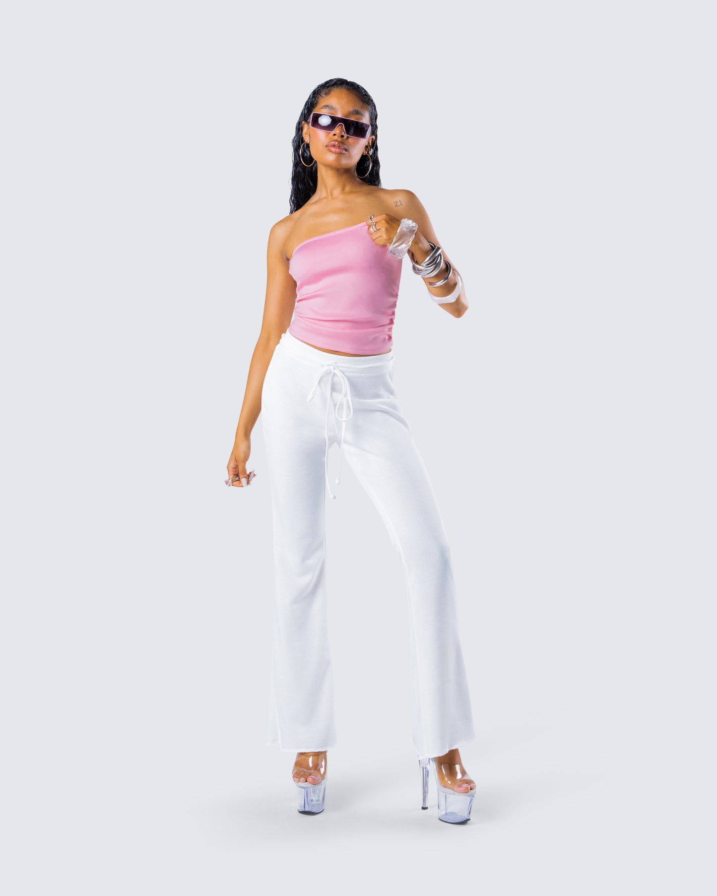 Anahita White Flared Pant