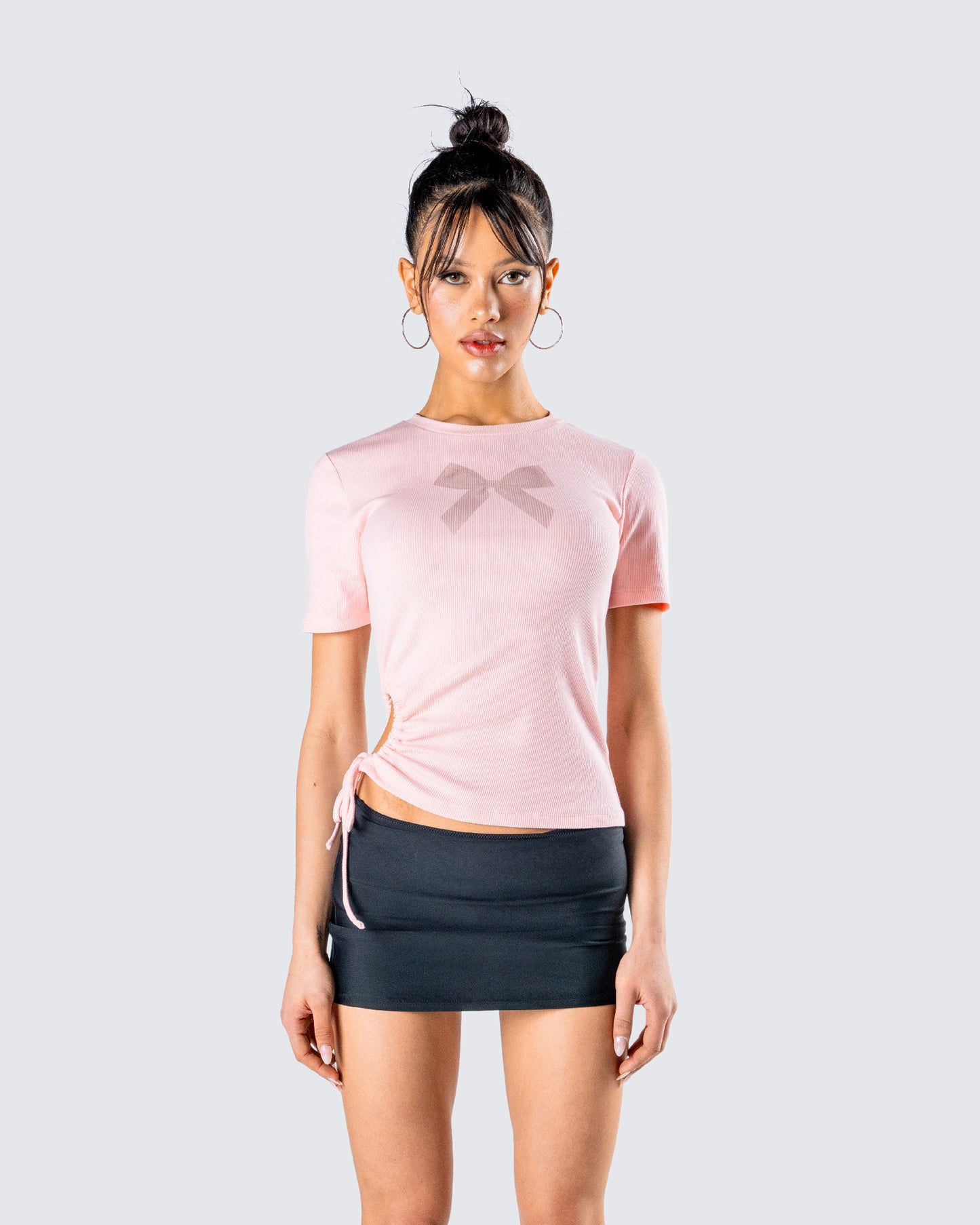 Anaya Pink Bow Graphic Tee