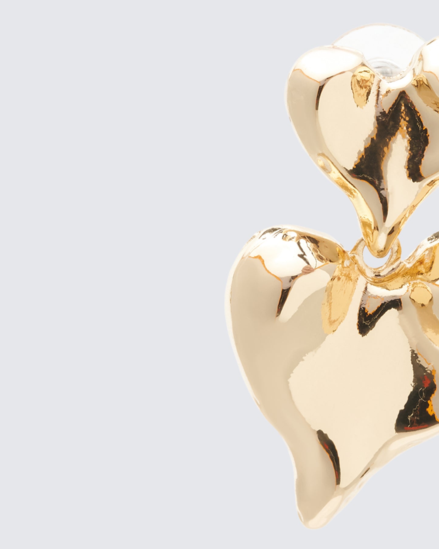 Andrea Gold Heart Dangle Earrings