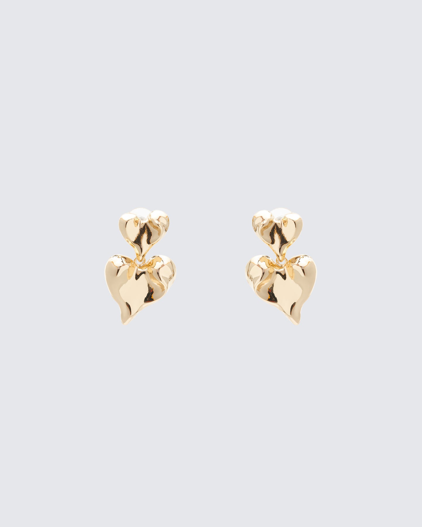 Andrea Gold Heart Dangle Earrings