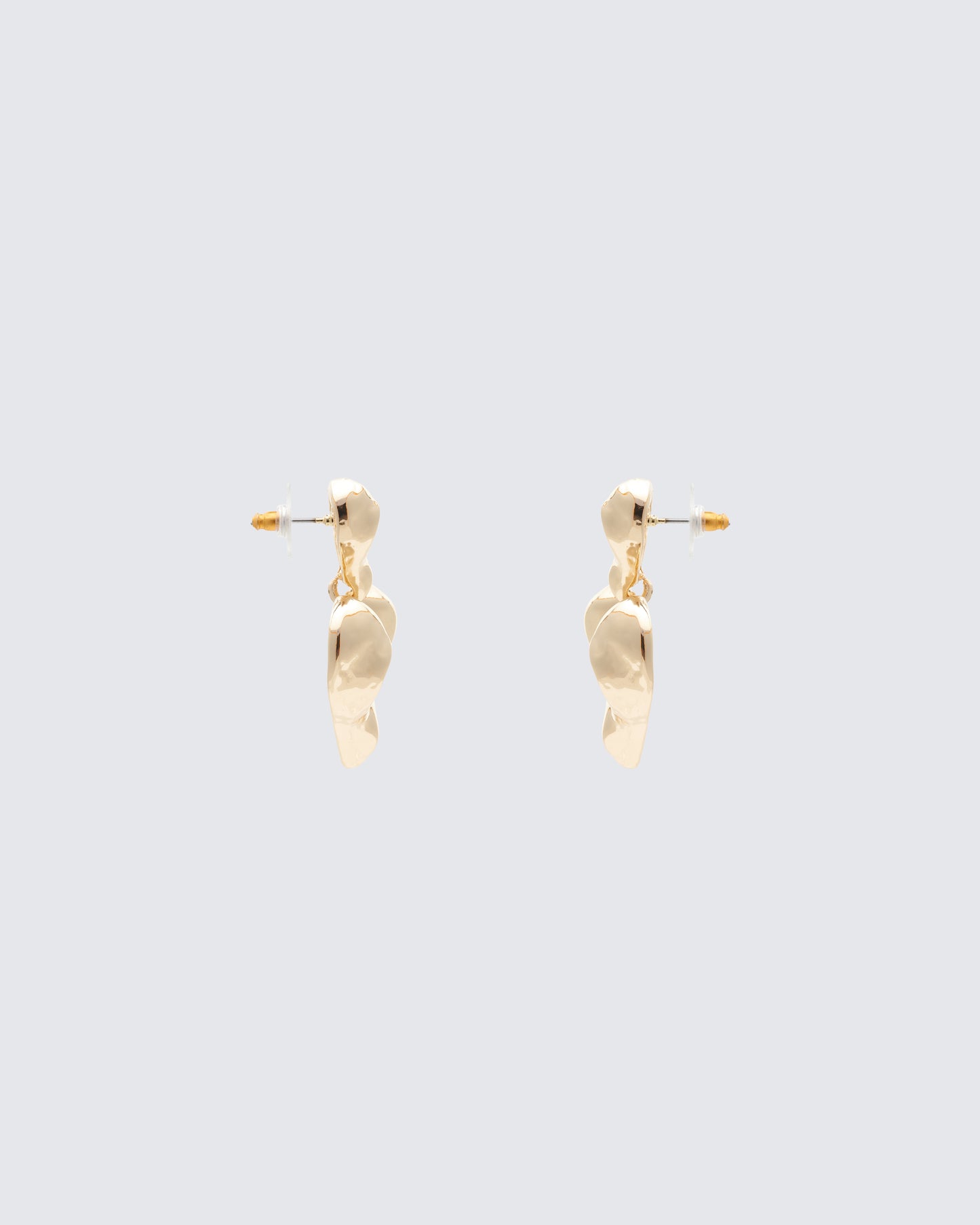 Andrea Gold Heart Dangle Earrings