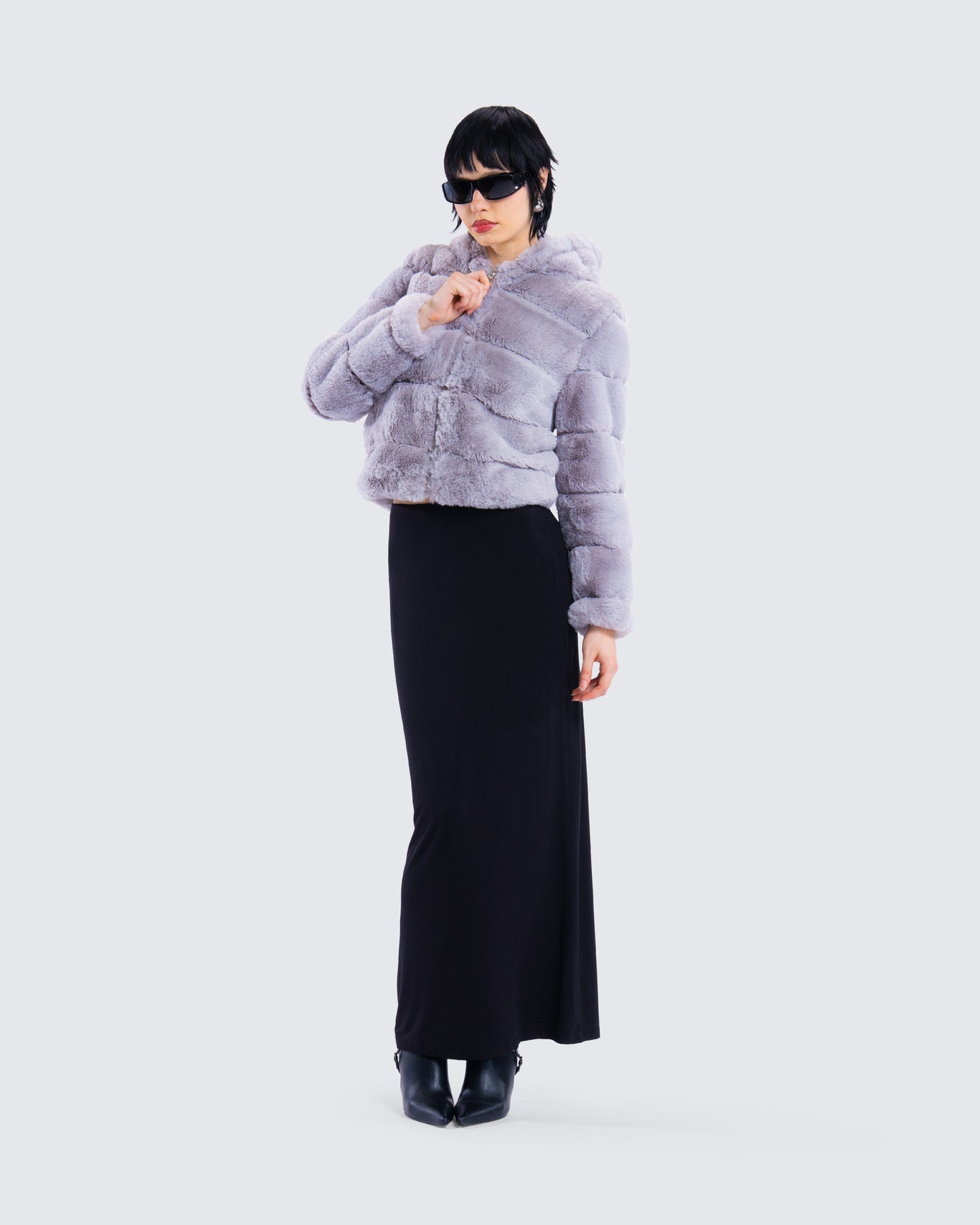 Angela Black Jersey Maxi Skirt