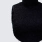 Ara Black Fuzzy Turtleneck Crop Top
