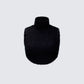 Ara Black Fuzzy Turtleneck Crop Top