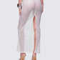 Arielle Cream Crochet Gathered Maxi Skirt - back view