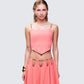 Arla Pink Heart Chain Strap Top