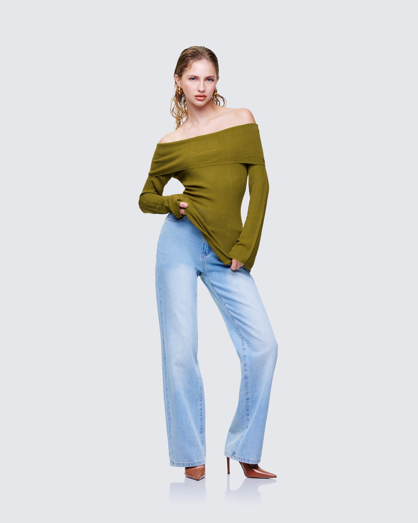 Women's cotton matching set alternate angle – FINESSE