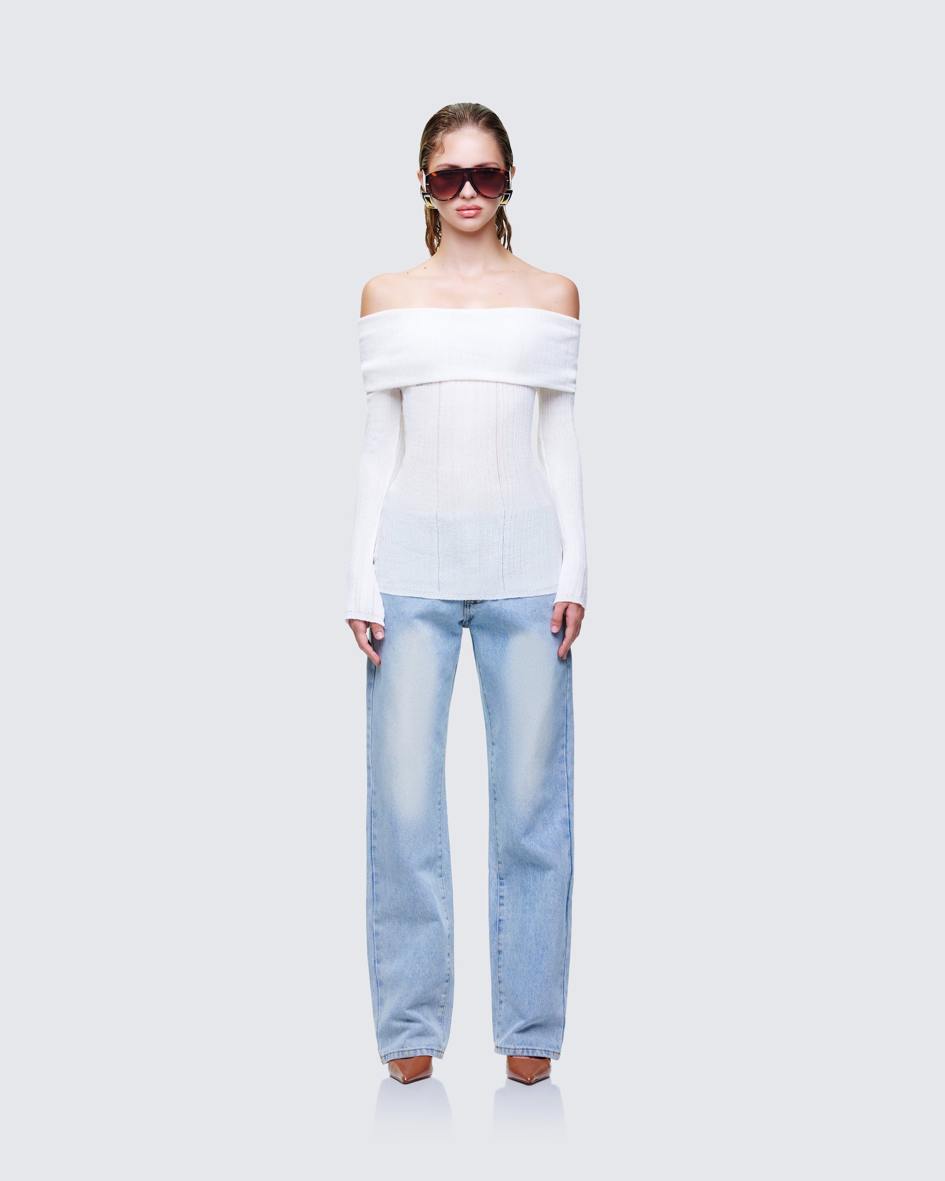 Women's cotton matching set styled on model – FINESSE