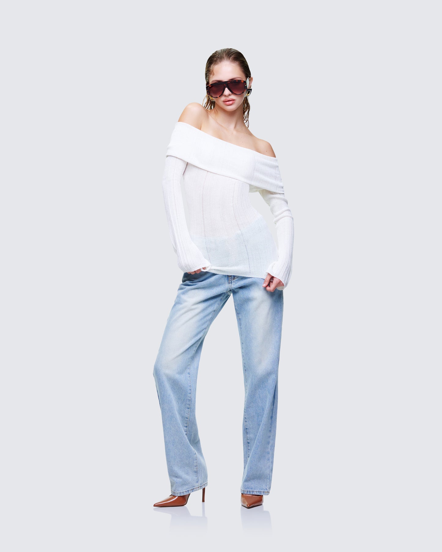 Women's cotton matching set alternate angle – FINESSE