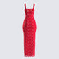 Arlo Red Lace Strappy Maxi Dress