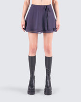 Arpana Charcoal Layered Mini Skirt – FINESSE