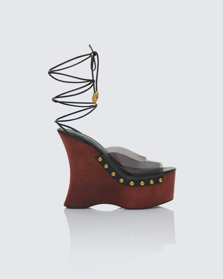 Arwa Black Perspex Wedges