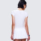 Asher White Slub Knit T Shirt Top