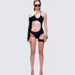 Astra Black Cut Out Swimsuit model front