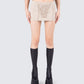 Astrid Taupe Lace Up Mini Skirt