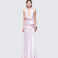 Women's pink maxi dress front view – FINESSE