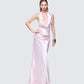 Women's pink maxi dress styled on model – FINESSE
