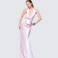 Women's pink maxi dress close-up detail – FINESSE