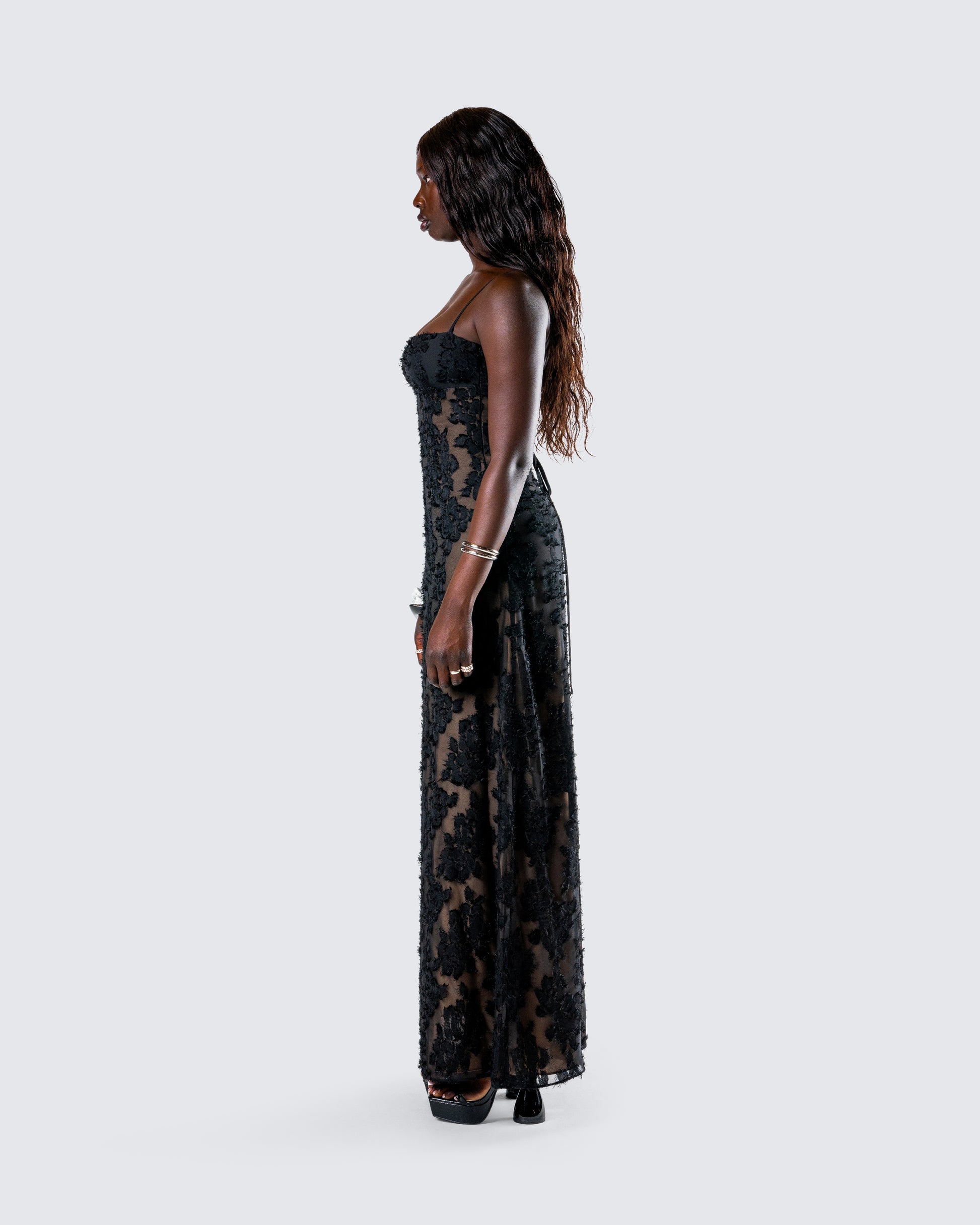 audrina black dress Audrina Asymmetrical Mermaid Midi Dress