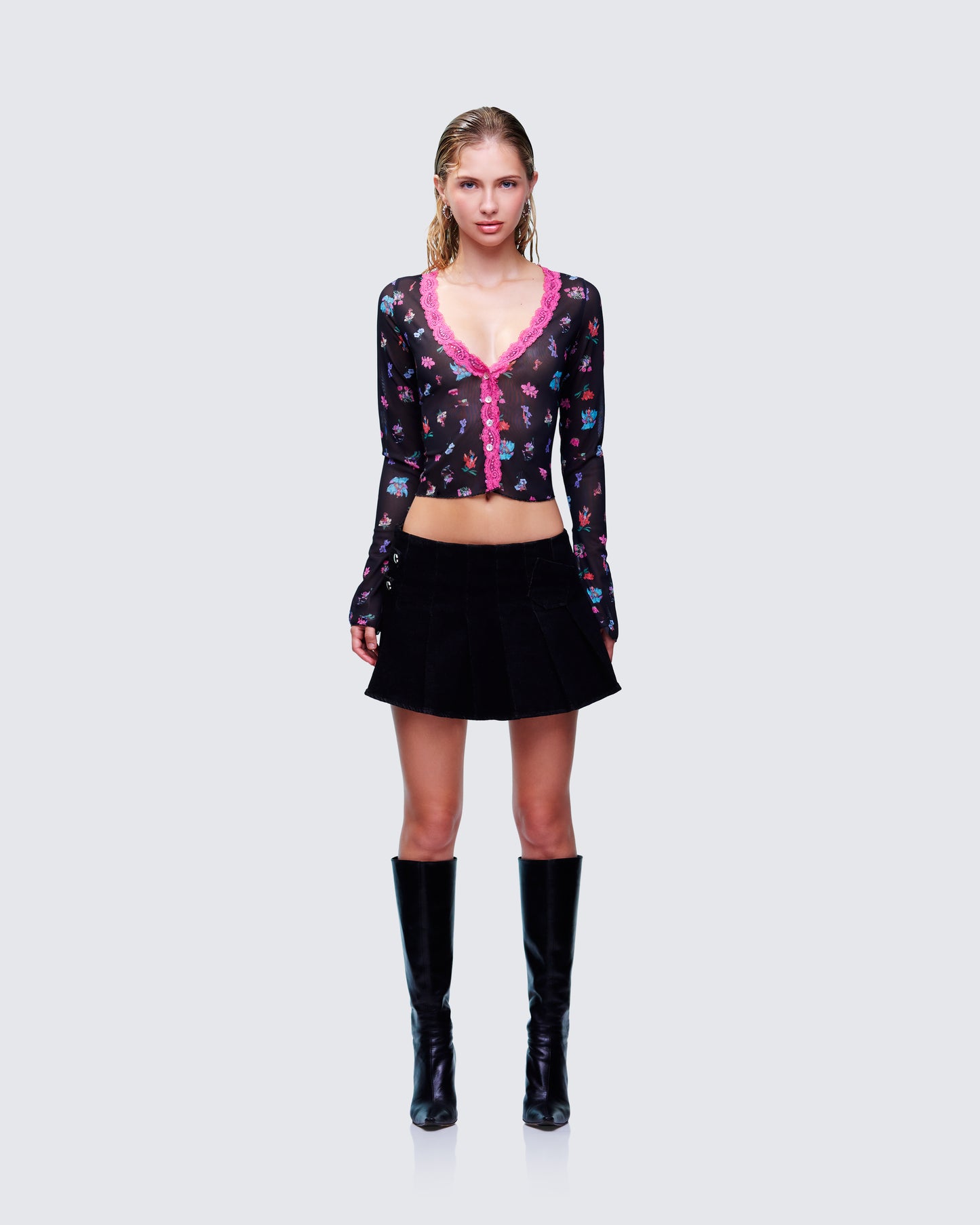 Aurelia Denim Set model front