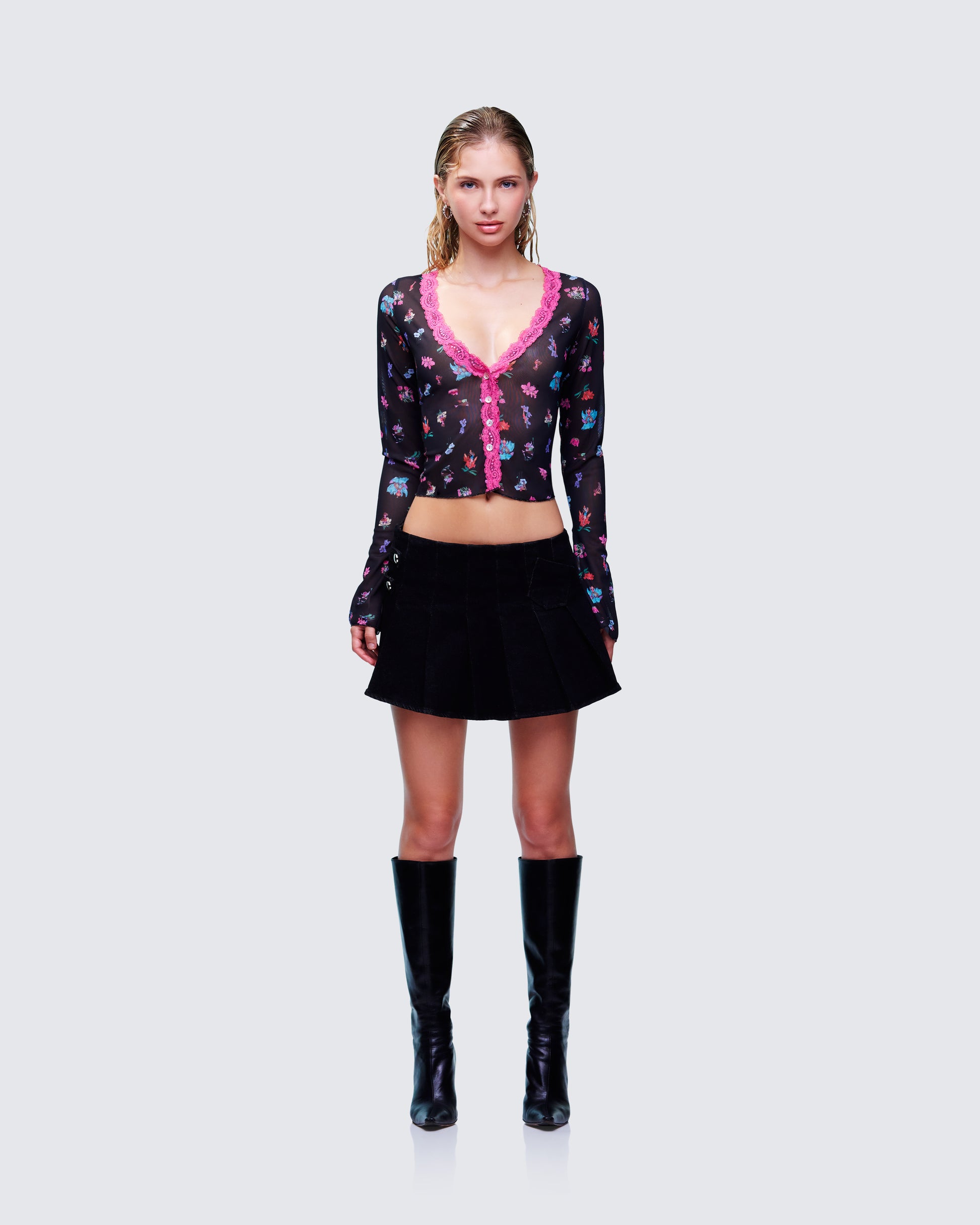 Aurelia Denim Set model front